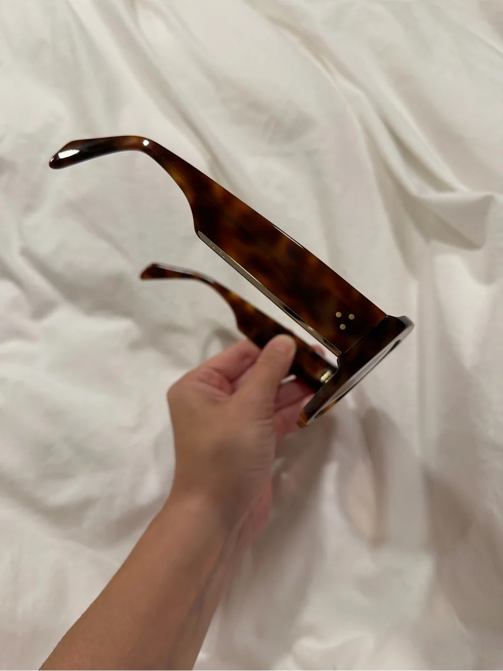 Jimmy Fairly Women’s Tortoiseshell Brown Oversized Shield Sunglasses